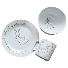 Набор посуды Заяц (3 в 1: кружка+тарелка+пиала) Сотвори Чудо