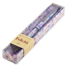 РУЧКА "Felicita ЦВЕТЫ. НЕЖНОСТЬ" шариковая МЕТАЛЛИЧЕСКАЯ, 0,7 ММ, СИНЯЯ Bruno Visconti