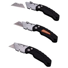 Нож складной Бенд, 18 мм, выдвижное трапециевидное лезвие, цельноалюминиевый корпус// HARDEN