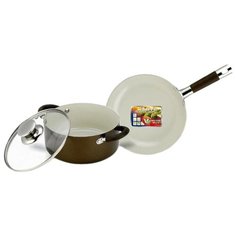 Набор посуды Vitesse VS-2239 3 пр. коричневый