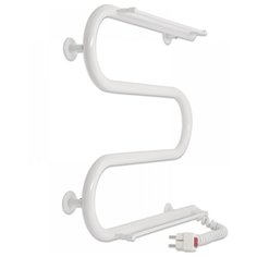 Полотенцесушитель электрический Laris Змеевик М-обр. с полк. 25 ЧК ПС3 500/500 правый тэн черный