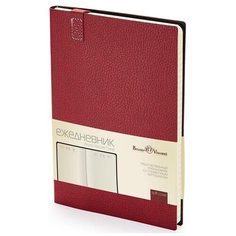 Ежедневник Bruno Visconti Trend недатированный, искусственная кожа, А5, 136 листов, бордовый