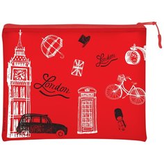 Папка на молнии, "ЛОНДОН", СИЛИКОН, Ф.А5+. 26 х 20 СМ Bruno Visconti