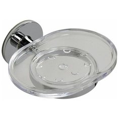Мыльница Fixsen Round FX-92108, хром/прозрачный