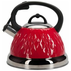 REGENT inox Чайник со свистком Linea Promo 94-1503 2.3 л, красный