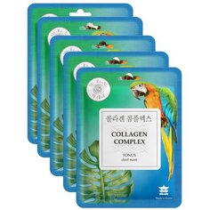 Mi-Ri-Ne тонизирующая тканевая маска Collagen Complex с коллагеновым комплексом, 23 г, 5 шт.