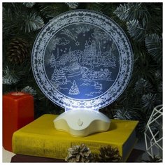 Фигурка Luazon Lighting Зимний пейзаж 22.5 см белый