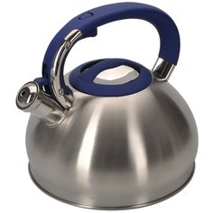 REGENT inox Чайник со свистком Azzuro vitro 93-TEA-AZ-01 3л, серебристый