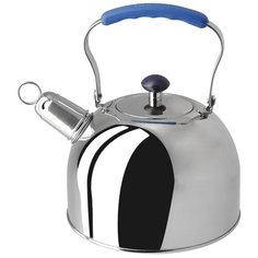 REGENT inox Чайник со свистком Tea 93-2507 3 л, серебристый/синий