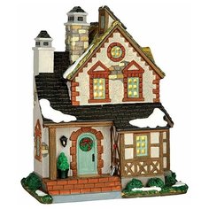 Фигурка LEMAX домик Нормандия 21 х 16.8 х 13 см бежевый/черный