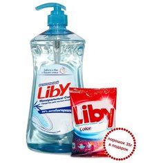 Liby Средство для мытья посуды Минеральная соль + стиральный порошок Color, 1.1 л
