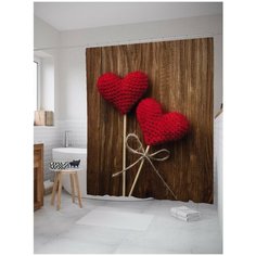 Штора для ванной JoyArty Два сердечка 180х200 (sc-91948)