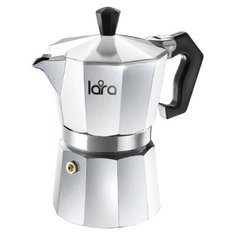 Гейзерная кофеварка LARA LR06-72 (300 мл), серебристый