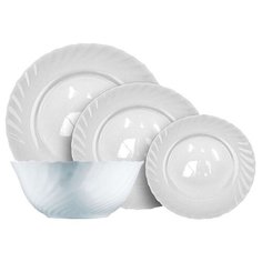 Столовый сервиз Luminarc Trianon 00144, 6 персон, 19 предм., белый