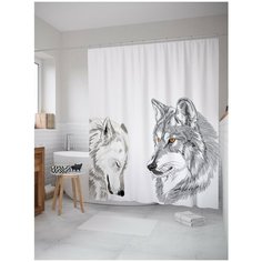 Штора для ванной JoyArty Волчье стеснение 180х200 (sc-18166)