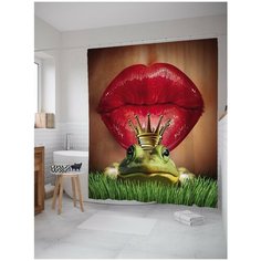 Штора для ванной JoyArty Поцелуй лягушки 180х200 (sc-91954)