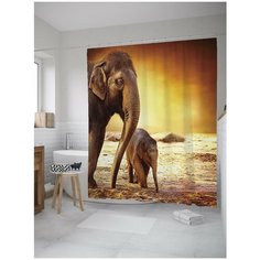 Штора для ванной JoyArty Детеныш слона 180х200 (sc-8890)