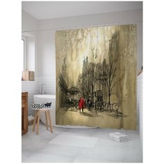 Штора для ванной JoyArty Туманный город 180х200 (sc-19639)