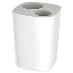 Ведро Joseph Joseph Split Bathroom Waste Separation Bin, 8 л белый/серый