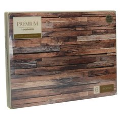 Подставка под горячее Creative Tops Дерево, Wood Cabin, 30х23 см, 6 шт.