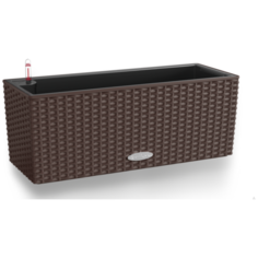 Кашпо LECHUZA Balconera Cottage 50 автополивом уличное с дренажем в комплектете 50х19х19 см мокко