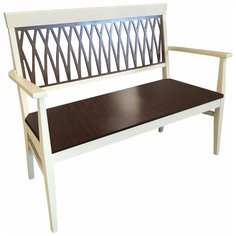 Скамья Аврора (Пермский край) Кристиан слоновая кость/орех темный