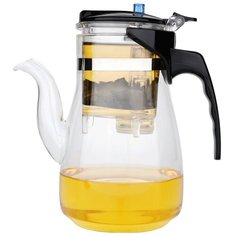 Kelli Заварочный чайник KL-3047 0,9 л, прозрачный/черный