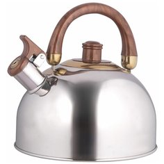Чайник металлический со свистком Rainstahl RS\WK 7550-35 коричневый, объем 3,5л