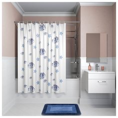 Штора для ванной комнаты, 200*180см, полиэстер, B47P218i11, IDDIS