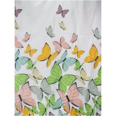 Тканевая штора для ванной комнаты UniStor Butterfly с водоотталкивающей пропиткой