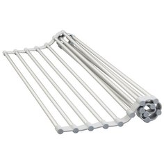 Сушилка-решетка для посуды Metro на раковину, подставка складная стальная 47х28 см Inter Design