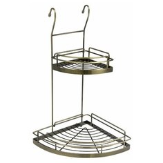 Полка угловая двухъярусная, Д230 Ш230 В435, античная бронза Lemax