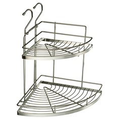 Полка угловая двухъярусная "mix" большая, Д320 Ш350 В440, хром Lemax