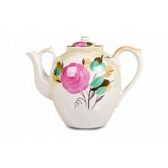 Чайник. Дулёвский фарфоровый завод. Форма Русский. Рисунок Роза. 4500 мл