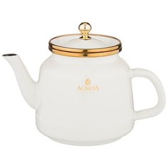 Чайник эмалированный 1,0л Agness Тюдор, молочно-белый (950-250)