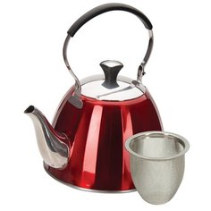 Чайник STENDAL заварочный 1,0л с ситечком, красный Regent Inox