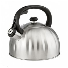 BE-0595 Чайник WEBBER из нерж.стали 2.5 л. со свистком, капсулир. дно