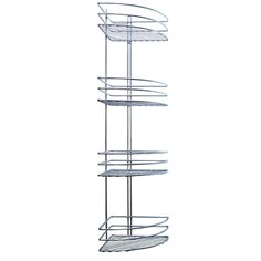 Полка для ванной комнаты "Консулл", 4-ярусная, угловая, Овал, 200х200х750мм 4894-4/ХПУОВ-4/