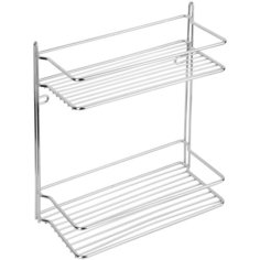 Полка для ванной комнаты и кухни прямая двойная, Atemia Fora