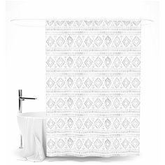 Шторка для ванной "В скандинавском стиле", 145х180 см Сирень