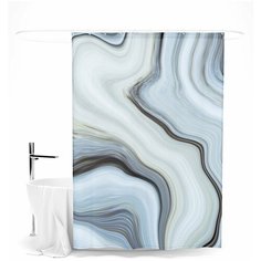 Шторка для ванной "Узор устрицы", 145х180 см Сирень