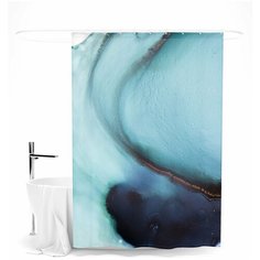 Шторка для ванной "Голубой агат", 145х180 см Сирень