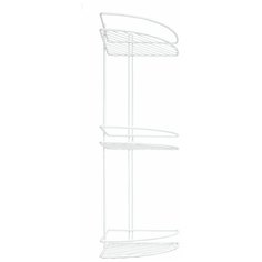 Полка для ванной комнаты "Консулл",3-ярусная, угловая, 200х200х630мм. Белая