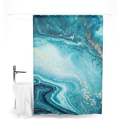 Шторка для ванной "Голубая бездна", 145х180 см Сирень