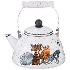 Чайник Agness 3,0 л эмалированный, Серия Озорные коты (934-358)