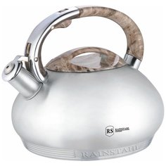 Чайник металлический со свистком Rainstahl RS\WK - 7637-30 светло-коричневый, объем 3л