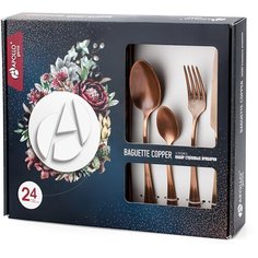 Набор столовых приборов APOLLO genio "Baguette Copper" 24 пр.