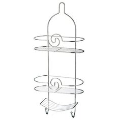 Полка решётчатая для душа 3ярусная с 2 крючками арт. FOR-2556 Fora