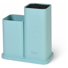 Подставка Fissman с двумя отделениями 10x10x23+10x10х17 см, цвет ТИФФАНИ (пластик) (2873)