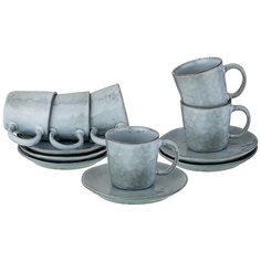 Чайный сервиз Lefard (12 пр) 250 мл серо-голубой ( 739-120)